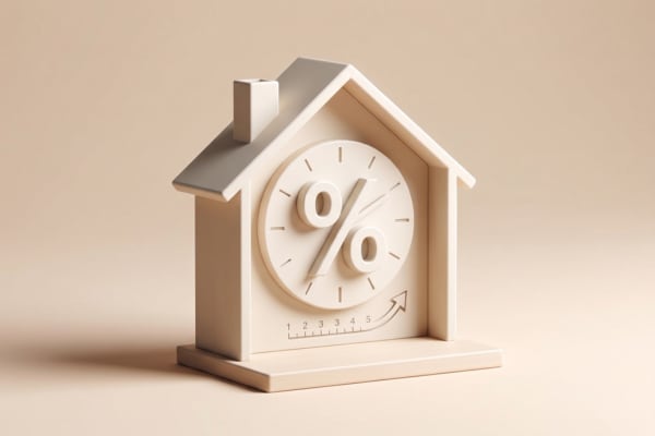 Une horloge avec des %